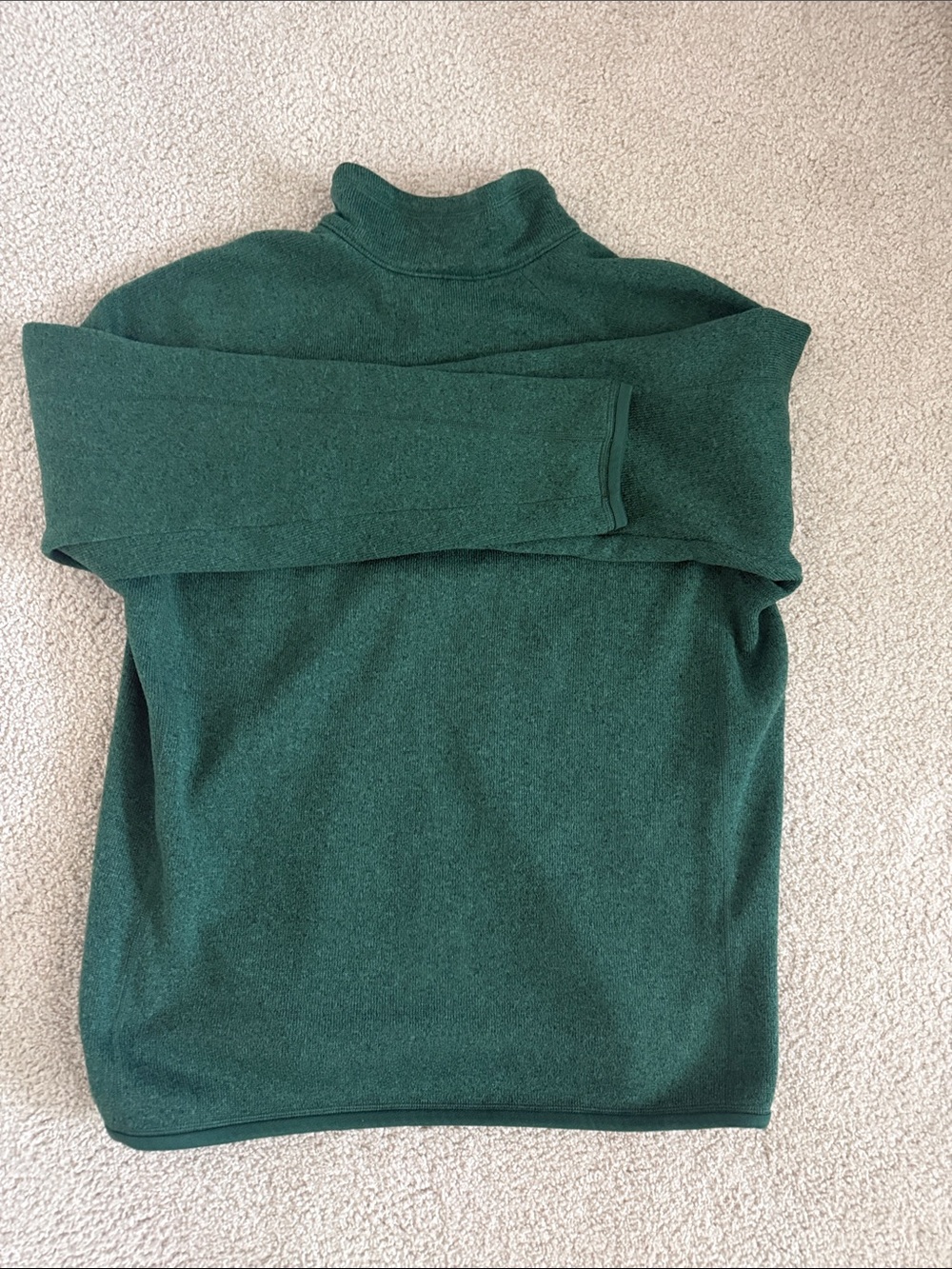 Patagonia Men's Dark Green Half-Zip Fleece Pullover - Picture 3 of 3